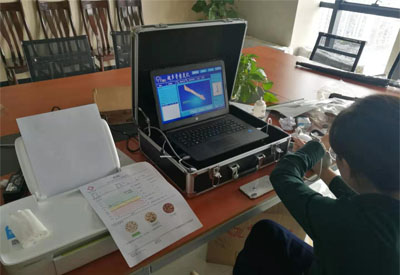 便携式探花视频在线检测仪走进广西伊索投资管理有限公司