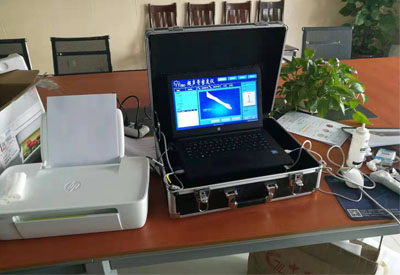 便携式探花视频在线检测仪走进广西伊索投资管理有限公司